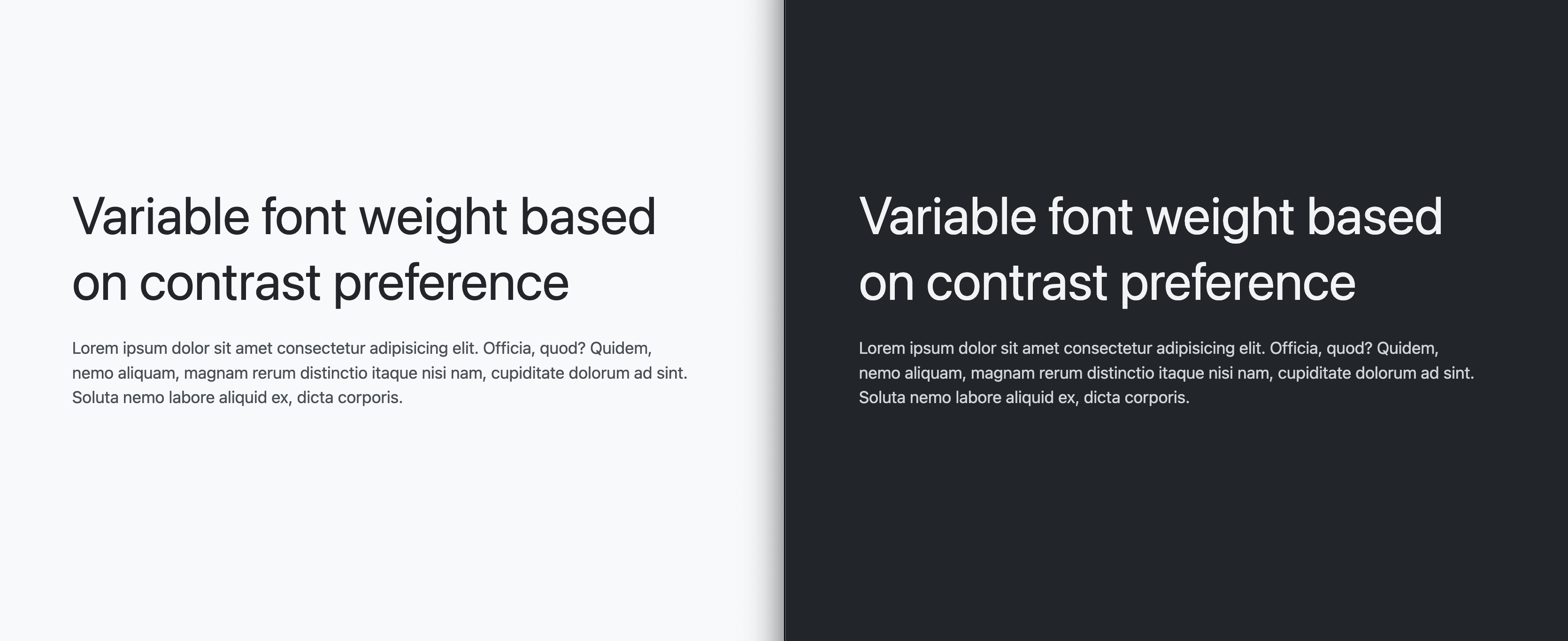 지금까지의 데모 스크린샷 미리보기(어두운 테마와 밝은 테마 모두)